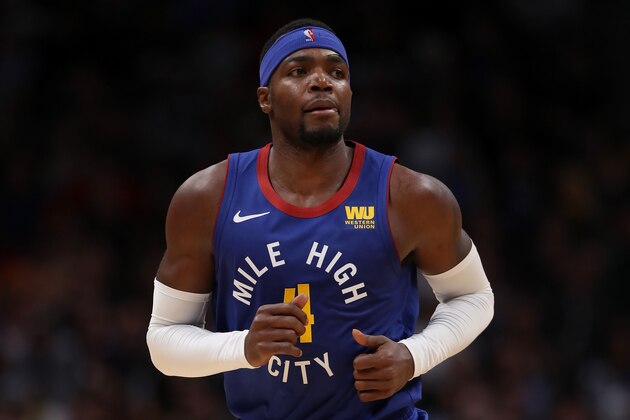 DENVER, CO - NOVEMBER 23:  Paul Millsap #4  of the Denver Nuggets plays the Orlando Magic at the Pepsi Center on November 23, 2018 in Denver, Colorado.  (Photo by Matthew Stockman/Getty Images) NOTE TO USER: User expressly acknowledges and agrees that, by downloading and or using this photograph, User is consenting to the terms and conditions of the Getty Images License Agreement.  (Photo by Matthew Stockman/Getty Images)