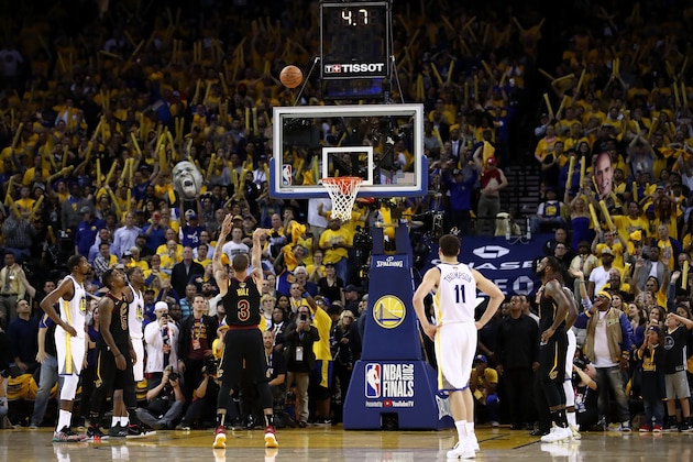 OAKLAND, CA - MAY 31: George Hill #3 of the Cleveland Cavaliers shoots a free throw in the closing seconds of regulation against the Golden State Warriors in Game 1 of the 2018 NBA Finals at ORACLE Arena on May 31, 2018 in Oakland, California. NOTE TO USER: User expressly acknowledges and agrees that, by downloading and or using this photograph, User is consenting to the terms and conditions of the Getty Images License Agreement. (Photo by Ezra Shaw/Getty Images) OAKLAND, CA - MAY 31: George Hill #3 of the Cleveland Cavaliers shoots a free throw in the closing seconds of regulation against the Golden State Warriors in Game 1 of the 2018 NBA Finals at ORACLE Arena on May 31, 2018 in Oakland, California. NOTE TO USER: User expressly acknowledges and agrees that, by downloading and or using this photograph, User is consenting to the terms and conditions of the Getty Images License Agreement. (Photo by Ezra Shaw/Getty Images)