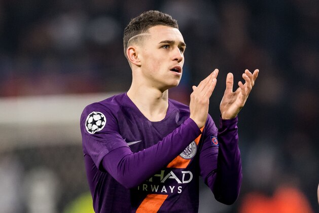 Phil Foden of Manchester City during the UEFA Champions League group F match between Olympique Lyonnais and Manchester City at Stade de Lyon on November 27, 2018 in Decines, France(Photo by VI Images via Getty Images)