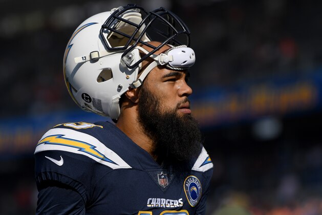CARSON, CA - NOVEMBER 18:  Keenan Allen #13 of the Los Angeles Chargers walks off the field after warm up before the game against the Denver Broncos at StubHub Center on November 18, 2018 in Carson, California.  (Photo by Harry How/Getty Images)
