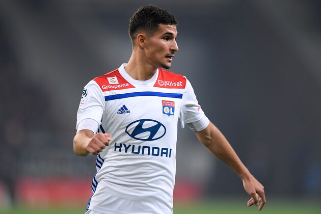 LILLE, FRANCE - DECEMBER 1: Houssem Aouar of Olympique Lyon  during the French League 1  match between Lille v Olympique Lyon at the Stade Pierre Mauroy on December 1, 2018 in Lille France (Photo by Angelo Blankespoor/Soccrates/Getty Images)
