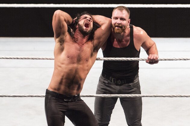 COLOGNE, GERMANY - NOVEMBER 07: Seth Rollins  competes in the ring against Dean Ambrose during  the WWE Live Show at Lanxess Arena on November 7, 2018 in Cologne, Germany. (Photo by Marc Pfitzenreuter/Getty Images)