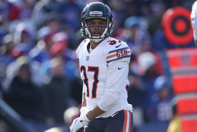 BUFFALO, NY - NOVEMBER 04: Bryce Callahan #37 of the Chicago Bears lines up before the play during NFL game action against the Buffalo Bills at New Era Field on November 4, 2018 in Buffalo, New York. (Photo by Tom Szczerbowski/Getty Images)