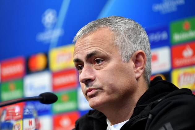 VALENCIA, SPAIN - DECEMBER 11:  Jose Mourinho, Manager of Manchester United speaks to the media during the Manchester United Press Conference at Estadio Mestalla on December 11, 2018 in Valencia, Spain.  (Photo by Dan Mullan/Getty Images)
