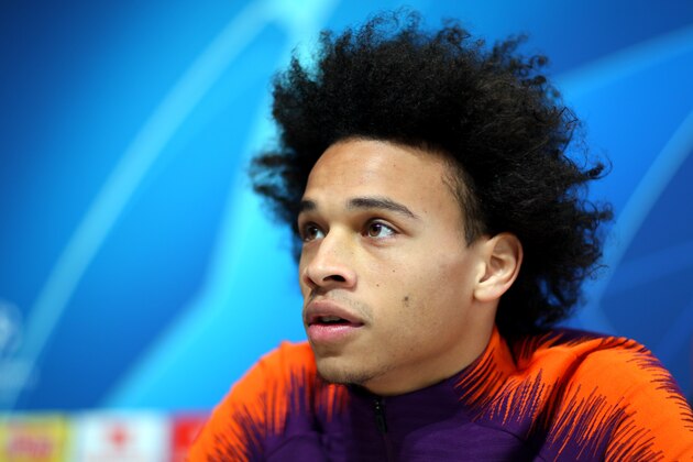 MANCHESTER, ENGLAND - DECEMBER 11: Leroy Sane of Manchester City attends the Manchester City Press Conference at Etihad Stadium on December 11, 2018 in Manchester, England. (Photo by Chloe Knott - Danehouse/Getty Images)