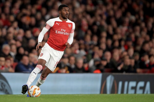 LONDON, ENGLAND - NOVEMBER 08: Ainsley Maitland-Niles of Arsenal during the UEFA Europa League Group E match between Arsenal and Sporting CP at Emirates Stadium on November 8, 2018 in London, United Kingdom. (Photo by Marc Atkins/Getty Images)