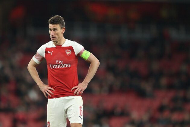 LONDON, ENGLAND - DECEMBER 13: Laurent Koscielny of Arsenal during the UEFA Europa League Group E match between Arsenal and Qarabag FK at Emirates Stadium on December 13, 2018 in London, United Kingdom. Photo by James Williamson - AMA/Getty Images)