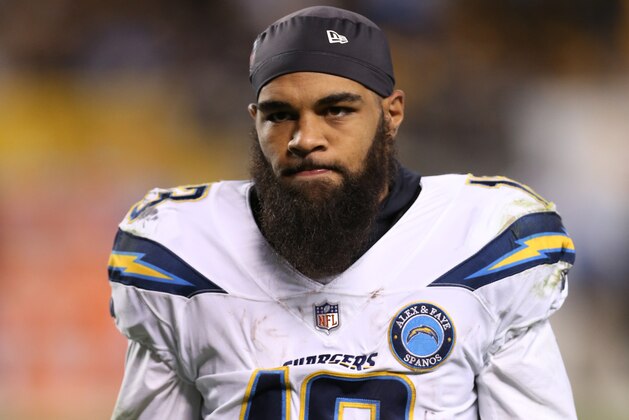 PITTSBURGH, PA - DECEMBER 02:  Keenan Allen #13 of the Los Angeles Chargers looks on during the game against the Pittsburgh Steelers at Heinz Field on December 2, 2018 in Pittsburgh, Pennsylvania.  The Chargers defeated the Steelers 33-30.  (Photo by Rob Leiter via Getty Images)