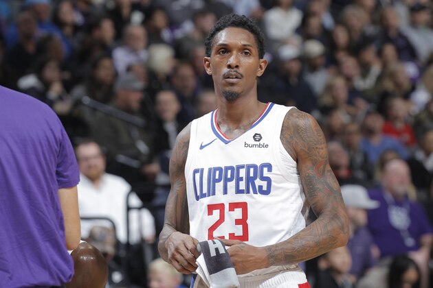 SACRAMENTO, CA - NOVEMBER 29: Lou Williams #23 of the Los Angeles Clippers looks on during the game against the Sacramento Kings on November 29, 2018 at Golden 1 Center in Sacramento, California. NOTE TO USER: User expressly acknowledges and agrees that, by downloading and or using this photograph, User is consenting to the terms and conditions of the Getty Images Agreement. Mandatory Copyright Notice: Copyright 2018 NBAE (Photo by Rocky Widner/NBAE via Getty Images)