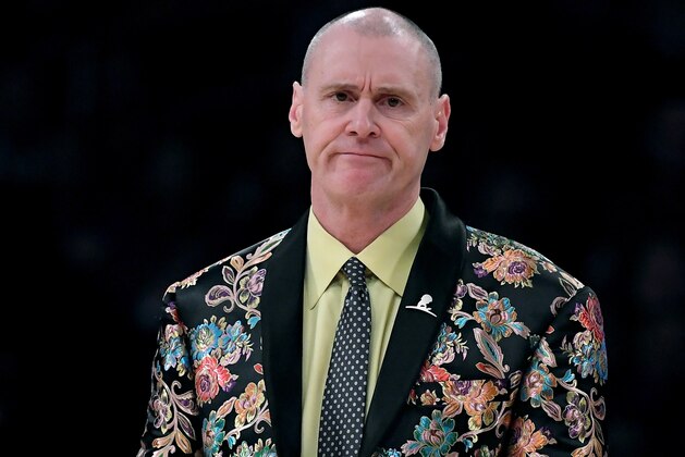 LOS ANGELES, CA - NOVEMBER 30:  Rick Carlisle of the Dallas Mavericks reacts after calling a timeout during the first half against the Los Angeles Lakers at Staples Center on November 30, 2018 in Los Angeles, California.  NOTE TO USER: User expressly acknowledges and agrees that, by downloading and or using this photograph, User is consenting to the terms and conditions of the Getty Images License Agreement.  (Photo by Harry How/Getty Images)