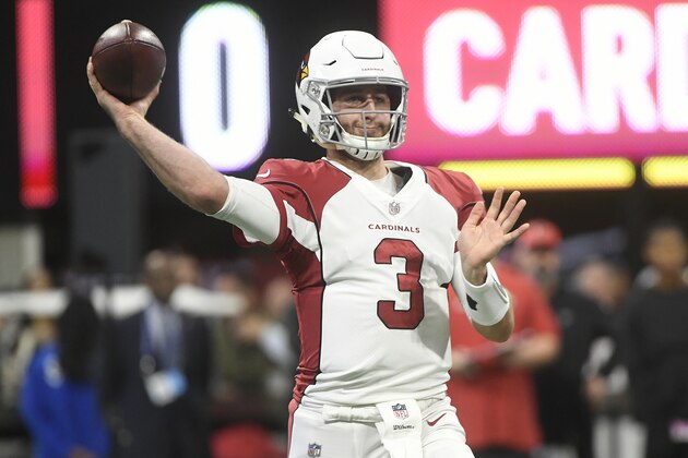 Arizona Cardinals quarterback Josh Rosen (3) works against the Atlanta Falcons during the first half of an NFL football game, Sunday, Dec. 16, 2018, in Atlanta. (AP Photo/John Amis)