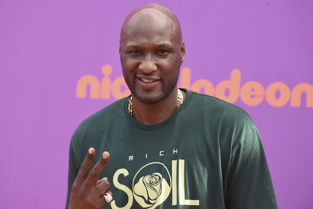 Retired NBA basketball player Lamar Odom arrives at the Kids' Choice Sports Awards at UCLA's Pauley Pavilion on Thursday, July 13, 2017, in Los Angeles. (Photo by Richard Shotwell/Invision/AP)