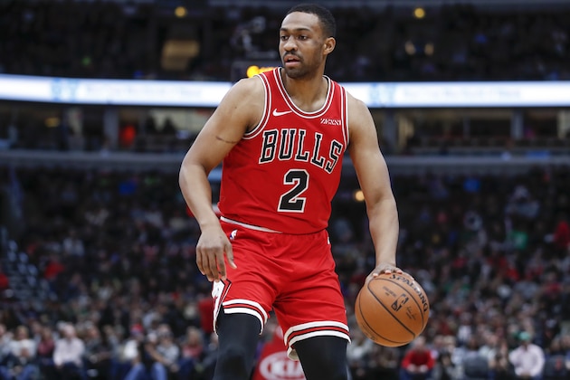 Chicago Bulls forward Jabari Parker drives to the basket against the Boston Celtics during the first half of an NBA basketball game, Saturday, Dec. 8, 2018, in Chicago. (AP Photo/Kamil Krzaczynski)