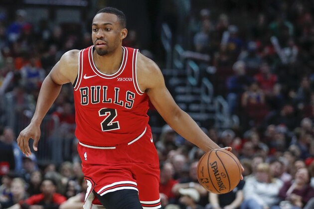 Chicago Bulls forward Jabari Parker drives to the basket against the Golden State Warriors during the second half of an NBA basketball game, Monday, Oct. 29, 2018, in Chicago. (AP Photo/Kamil Krzaczynski)