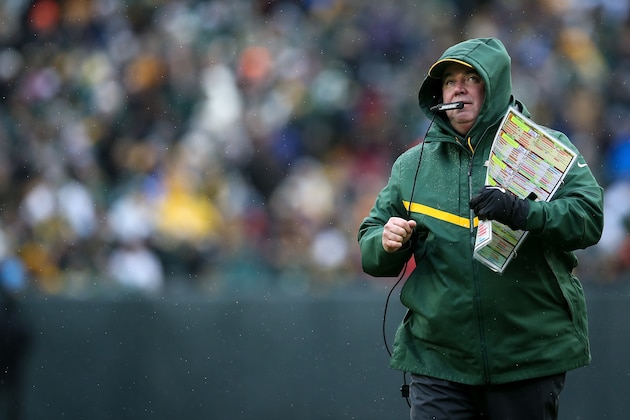 GREEN BAY, WISCONSIN - DECEMBER 02:  Head coach Mike McCarthy of the Green Bay Packers looks on from the sideline in the second quarter against the Arizona Cardinals at Lambeau Field on December 02, 2018 in Green Bay, Wisconsin. (Photo by Dylan Buell/Getty Images)