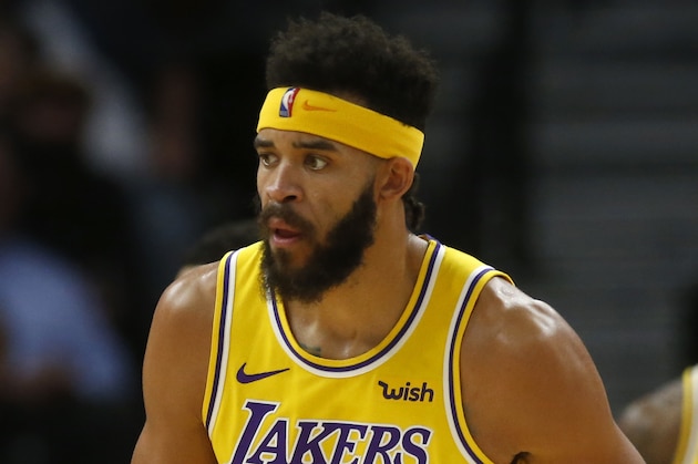 Los Angeles Lakers' JaVale McGee plays against the Minnesota Timberwolves in the first half of an NBA basketball game Monday, Oct. 29, 2018, in Minneapolis. (AP Photo/Jim Mone)