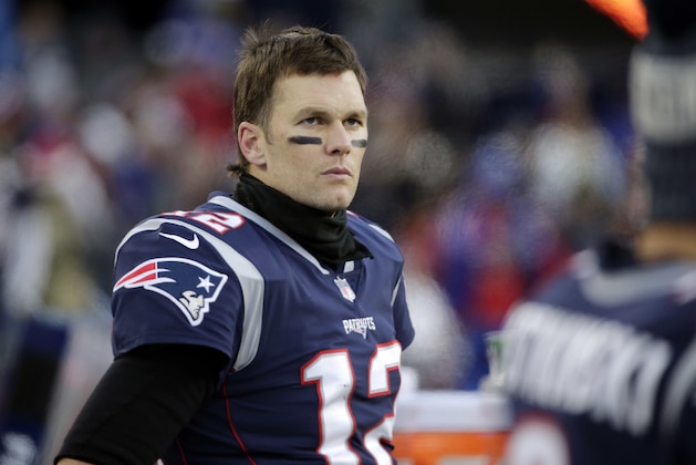 New England Patriots quarterback Tom Brady watches from the sideline in the fourth quarter of an NFL football game against the Buffalo Bills, Sunday, Dec. 23, 2018, in Foxborough, Mass. (AP Photo/Elise Amendola)