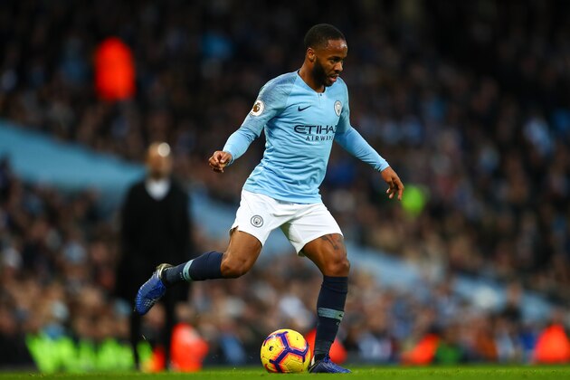 MANCHESTER, ENGLAND - DECEMBER 22: Raheem Sterling of Manchester City during the Premier League match between Manchester City and Crystal Palace at Etihad Stadium on December 22, 2018 in Manchester, United Kingdom. (Photo by Robbie Jay Barratt - AMA/Getty Images)