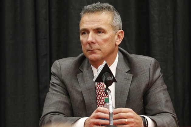 Ohio State NCAA college football head coach Urban Meyer answers questions during a news conference announcing his retirement Tuesday, Dec. 4, 2018, in Columbus, Ohio. (AP Photo/Jay LaPrete)