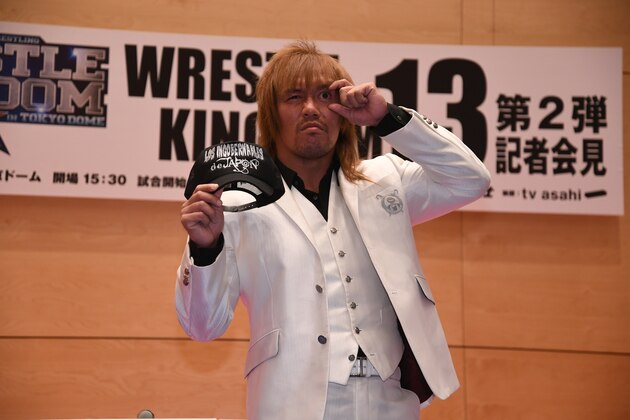 TOKYO, JAPAN - NOVEMBER 05: Tetsuya Naito attends the Wrestling Kingdom 13 press conference on November 5, 2018 in Tokyo, Japan. (Photo by New Japan Pro-Wrestling/Getty Images)
