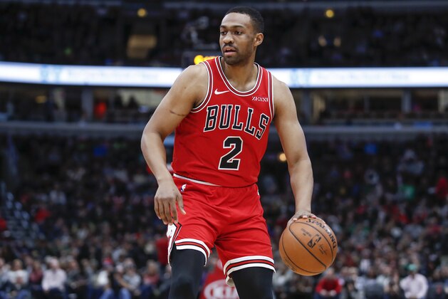 Chicago Bulls forward Jabari Parker drives to the basket against the Boston Celtics during the first half of an NBA basketball game, Saturday, Dec. 8, 2018, in Chicago. (AP Photo/Kamil Krzaczynski)