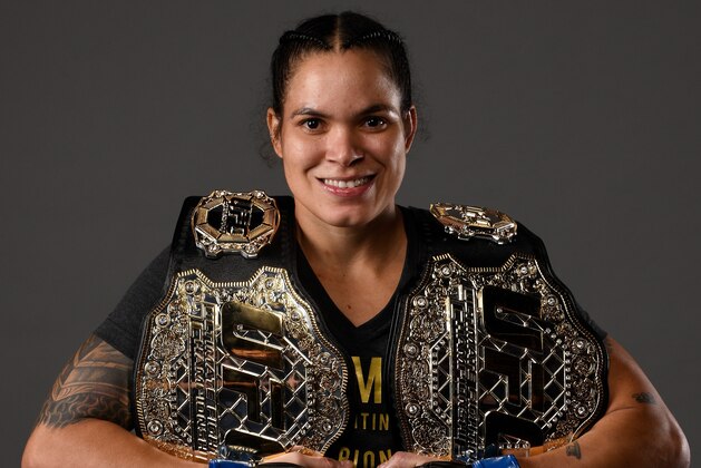 INGLEWOOD, CA - DECEMBER 29:  Amanda Nunes of Brazil poses for a backstage portrait backstage during the UFC 232 event inside The Forum on December 29, 2018 in Inglewood, California. (Photo by Mike Roach/Zuffa LLC/Zuffa LLC via Getty Images)