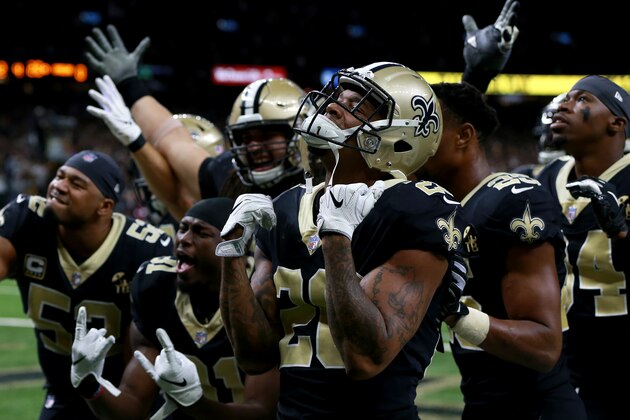 NEW ORLEANS, LOUISIANA - DECEMBER 23: The New Orleans Saints celebrate during the second half against the Pittsburgh Steelers at the Mercedes-Benz Superdome on December 23, 2018 in New Orleans, Louisiana. (Photo by Sean Gardner/Getty Images) NEW ORLEANS, LOUISIANA - DECEMBER 23: The New Orleans Saints celebrate during the second half against the Pittsburgh Steelers at the Mercedes-Benz Superdome on December 23, 2018 in New Orleans, Louisiana. (Photo by Sean Gardner/Getty Images)