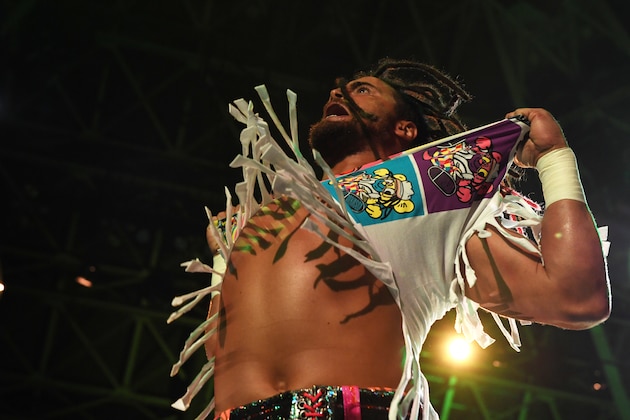 TOKYO, JAPAN - OCTOBER 08: Juice Robinson is seen prior to the 4-man match during the King of Pro-Wresting at Ryogoku Kokugikan on October 8, 2018 in Tokyo, Japan. (Photo by Etsuo Hara/Getty Images)