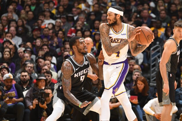 LOS ANGELES, CA - DECEMBER 30: Brandon Ingram #14 of the Los Angeles Lakers looks to make a play against the Sacramento Kings on December 30, 2018 at STAPLES Center in Los Angeles, California. NOTE TO USER: User expressly acknowledges and agrees that, by downloading and/or using this Photograph, user is consenting to the terms and conditions of the Getty Images License Agreement. Mandatory Copyright Notice: Copyright 2018 NBAE (Photo by Andrew D. Bernstein/NBAE via Getty Images)