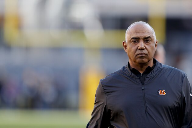Cincinnati Bengals head coach Marvin Lewis before an NFL football game against the Pittsburgh Steelers, Sunday, Dec. 30, 2018, in Pittsburgh. (AP Photo/Don Wright)