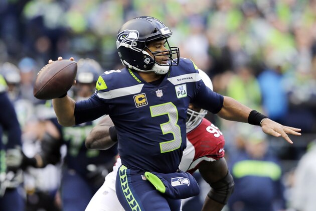 Seattle Seahawks quarterback Russell Wilson passes against the Arizona Cardinals during the first half of an NFL football game, Sunday, Dec. 30, 2018, in Seattle. (AP Photo/John Froschauer) Seattle Seahawks quarterback Russell Wilson passes against the Arizona Cardinals during the first half of an NFL football game, Sunday, Dec. 30, 2018, in Seattle. (AP Photo/John Froschauer)
