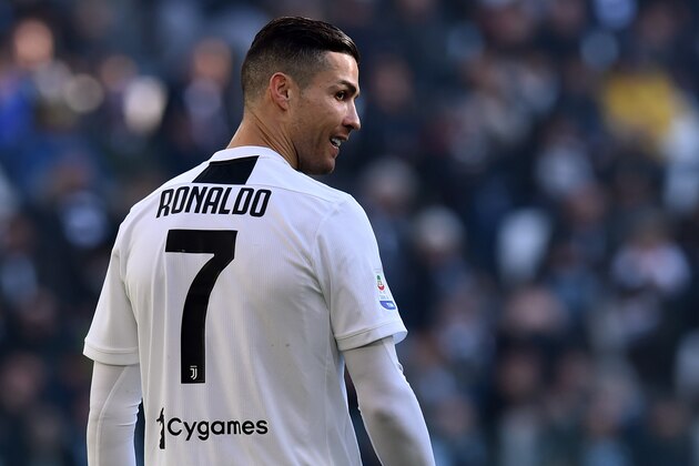 TURIN, ITALY - DECEMBER 29:  Cristiano Ronaldo of Juventus looks on during the Serie A match between Juventus and UC Sampdoria on December 29, 2018 in Turin, Italy.  (Photo by Tullio M. Puglia/Getty Images)
