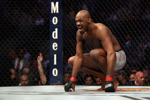 INGLEWOOD, CA - DECEMBER 29:  Jon Jones looks prior to a Light Heavyweight titlebout  against Alexander Gustafsson of Sweden during the UFC 232 event inside The Forum on December 29, 2018 in Inglewood, California.   Jones defeated Gustafsson by KO.  (Photo by Sean M. Haffey/Getty Images)