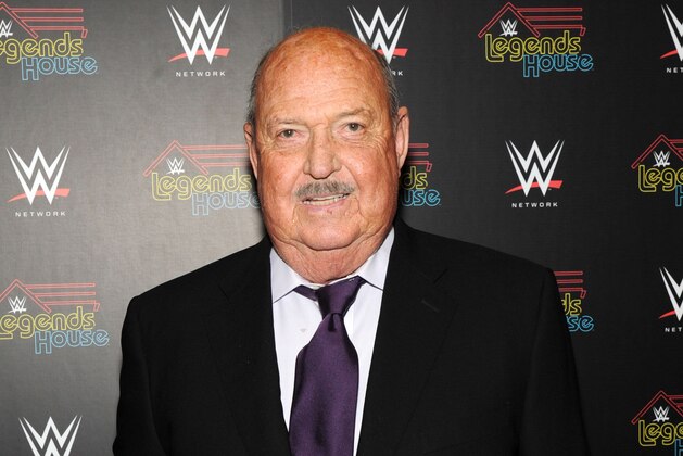NEW YORK, NY - APRIL 15:  Cast member Gene Okerlund attends the WWE screening of 'Legends' House' at Smith & Wollensky on April 15, 2014 in New York City.  (Photo by Bryan Bedder/Getty Images for WWE)