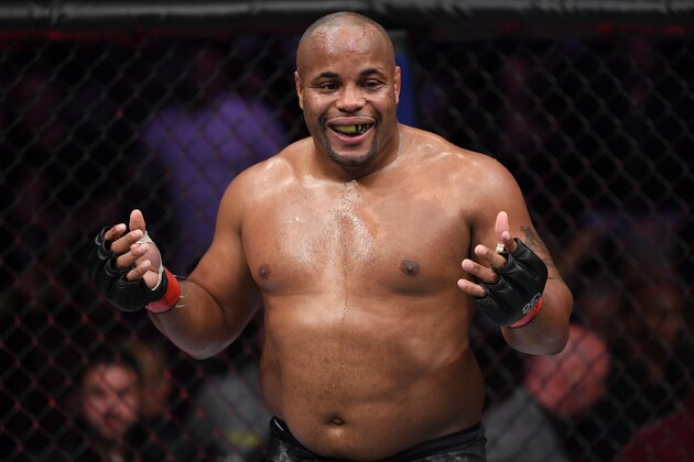 NEW YORK, NY - NOVEMBER 03:  Daniel Cormier celebrates after his submission victory over Derrick Lewis in their UFC heavyweight championship bout during the UFC 230 event inside Madison Square Garden on November 3, 2018 in New York, New York. (Photo by Jeff Bottari/Zuffa LLC/Zuffa LLC via Getty Images)