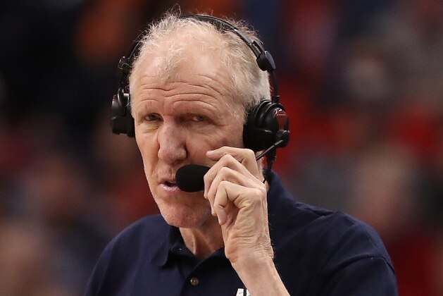 PHOENIX, AZ - DECEMBER 05:  Retired basketball player and television sportscaster, Bill Walton during the first half of the college basketball game between the Arizona Wildcats and the Texas A&M Aggies at Talking Stick Resort Arena on December 5, 2017 in Phoenix, Arizona.  (Photo by Christian Petersen/Getty Images)
