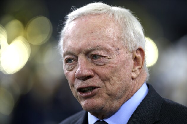 ARLINGTON, TEXAS - DECEMBER 29: Dallas Cowboys' owner Jerry Jones looks on during the College Football Playoff Semifinal Goodyear Cotton Bowl Classic between the Notre Dame Fighting Irish and the Clemson Tigers at AT&T Stadium on December 29, 2018 in Arlington, Texas. (Photo by Ron Jenkins/Getty Images)