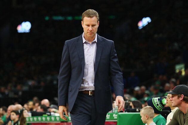 BOSTON, MA - NOVEMBER 14: Head coach Fred Hoiberg of the Chicago Bulls reacts during the second half against the Boston Celtics at TD Garden on November 14, 2018 in Boston, Massachusetts. (Photo by Tim Bradbury/Getty Images) BOSTON, MA - NOVEMBER 14: Head coach Fred Hoiberg of the Chicago Bulls reacts during the second half against the Boston Celtics at TD Garden on November 14, 2018 in Boston, Massachusetts. (Photo by Tim Bradbury/Getty Images)