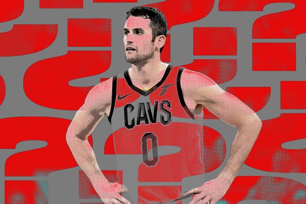 MINNEAPOLIS, MN - OCTOBER 19: Kevin Love #0 of the Cleveland Cavaliers looks on during the game against the Minnesota Timberwolves on October 19, 2018 at the Target Center in Minneapolis, Minnesota. The Timberwolves defeated the Cavaliers 131-123. NOTE TO USER: User expressly acknowledges and agrees that, by downloading and or using this Photograph, user is consenting to the terms and conditions of the Getty Images License Agreement. (Photo by Hannah Foslien/Getty Images)