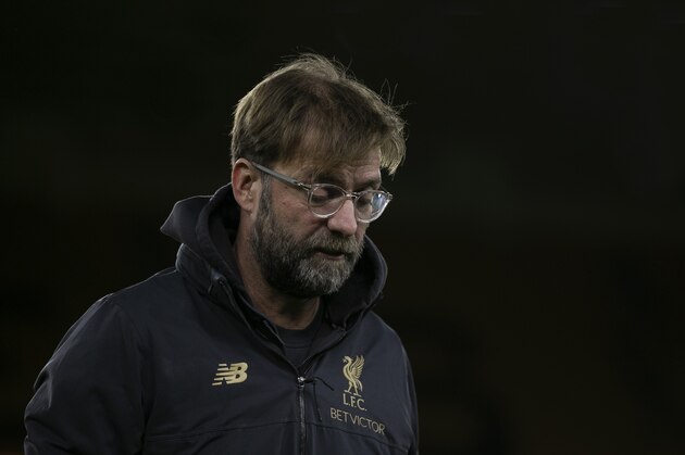 WOLVERHAMPTON, ENGLAND - JANUARY 07: Jurgen Klopp the manager / head coach of Liverpool during the Emirates FA Cup Third Round match between Wolverhampton Wanderers and Liverpool at Molineux on January 7, 2019 in Wolverhampton, United Kingdom. (Photo by James Baylis - AMA/Getty Images)