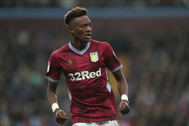 BIRMINGHAM, ENGLAND - DECEMBER 23: Tammy Abraham of Aston Villa during the Sky Bet Championship match between Aston Villa and Leeds United at Villa Park on December 23, 2018 in Birmingham, England. (Photo by James Williamson - AMA/Getty Images)