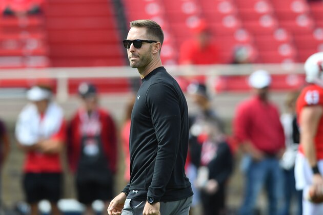 LUBBOCK, TX - OCTOBER 20: Head coach Kliff Kingsbury of the Texas Tech Red Raiders on the field before the game against the Kansas Jayhawks on October 20, 2018 at Jones AT&T Stadium in Lubbock, Texas. Texas Tech defeated Kansas 48-16. (Photo by John Weast/Getty Images)