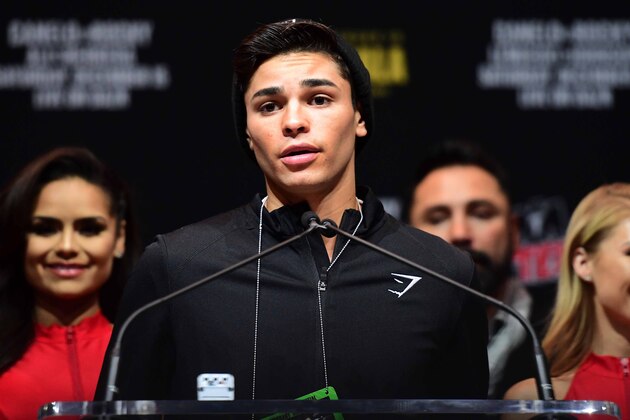 NEW YORK, NEW YORK - DECEMBER 13: Ryan Garcia of the United States speaks during a press conference at Madison Square Garden on December 13, 2018 in New York City. (Photo by Sarah Stier/Getty Images) NEW YORK, NEW YORK - DECEMBER 13: Ryan Garcia of the United States speaks during a press conference at Madison Square Garden on December 13, 2018 in New York City. (Photo by Sarah Stier/Getty Images)