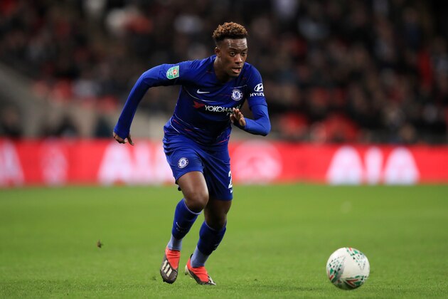 LONDON, ENGLAND - JANUARY 08: Callum Hudson-Odoi of Chelsea during the Carabao Cup Semi-Final First Leg match between Tottenham Hotspur and Chelsea at Wembley Stadium on January 8, 2019 in London, England. (Photo by Marc Atkins/Getty Images)