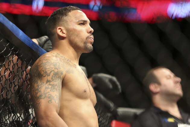 Eryk Anders before his fight against Rafael Natal at UFC on Fox 25, Saturday, July 22, 2017, in New York. Anders won via 1st round KO. (AP Photo/Steve Luciano)