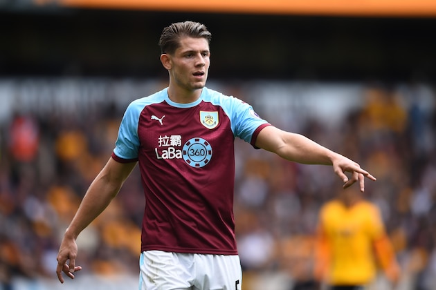 WOLVERHAMPTON, ENGLAND - SEPTEMBER 16:  James Tarkowski of Burnley gives his team instructions during the Premier League match between Wolverhampton Wanderers and Burnley FC at Molineux on September 16, 2018 in Wolverhampton, United Kingdom.  (Photo by Nathan Stirk/Getty Images)