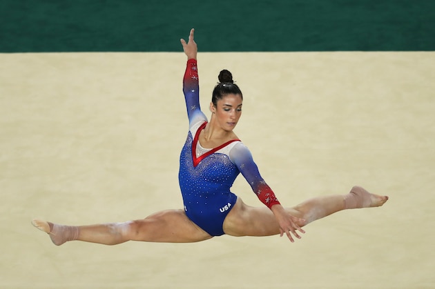 RIO DE JANEIRO, BRAZIL - AUGUST 16:  Aly Raisman of the United States competes during the Women's Floor Final at Rio Olympic Arena on August 16, 2016 in Rio de Janeiro, Brazil. (Photo by Ian MacNicol/Getty Images)