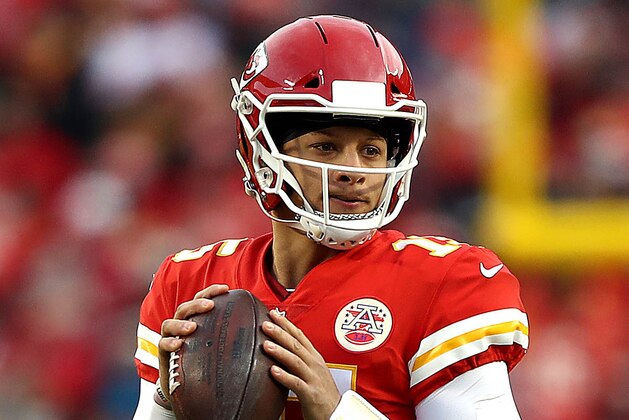 KANSAS CITY, MISSOURI - DECEMBER 30:  Quarterback Patrick Mahomes #15 of the Kansas City Chiefs in action during the game against the Oakland Raiders at Arrowhead Stadium on December 30, 2018 in Kansas City, Missouri. (Photo by Jamie Squire/Getty Images)