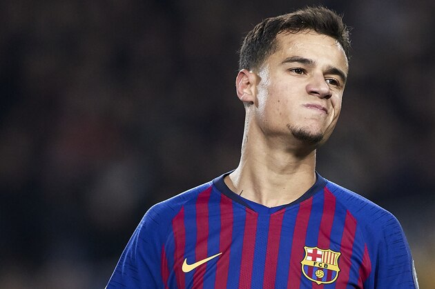 BARCELONA, SPAIN - DECEMBER 11: Philippe Coutinho of FC Barcelona during the UEFA Champions League Group B match between FC Barcelona and Tottenham Hotspur at Camp Nou on December 11, 2018 in Barcelona, Spain. (Photo by Quality Sport Images/Getty Images)