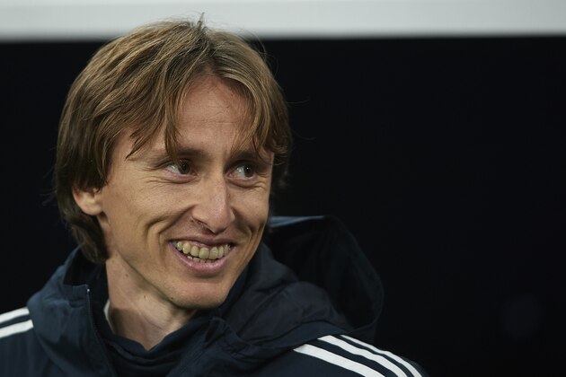 MADRID, SPAIN - JANUARY 09: Luka Modric of Real Madrid looks on prior to the Copa del Rey Round of 16 match between Real Madrid and CD Leganes at Bernabeu on January 09, 2019 in Madrid, Spain. (Photo by Quality Sport Images/Getty Images)